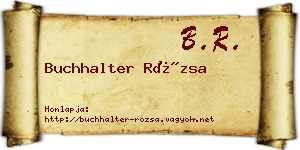 Buchhalter Rózsa névjegykártya